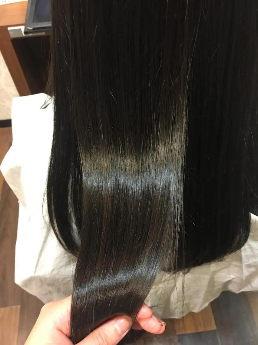 ロング パーマ 髪質改善 縮毛矯正 トリートメント 小國 綾かのヘアスタイル