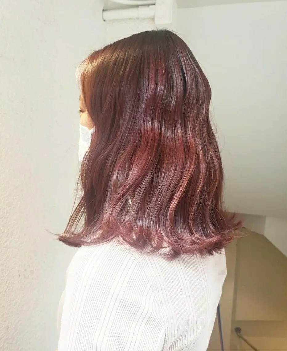 セミロング カット ヘアカラー トリートメント 🇰🇷透明感×ハイ トーン🌟tomoのヘアスタイル