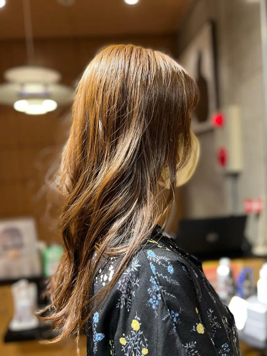 ロング カラー ヘアアレンジ ブラウンカラー 渡部 彩花のヘアスタイル