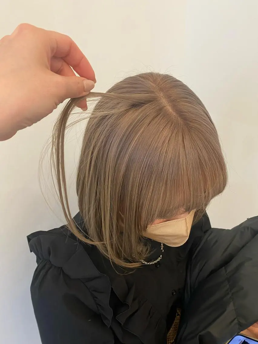 ショート 透け感たっぷり柔らか 梨花子🌼のヘアスタイル