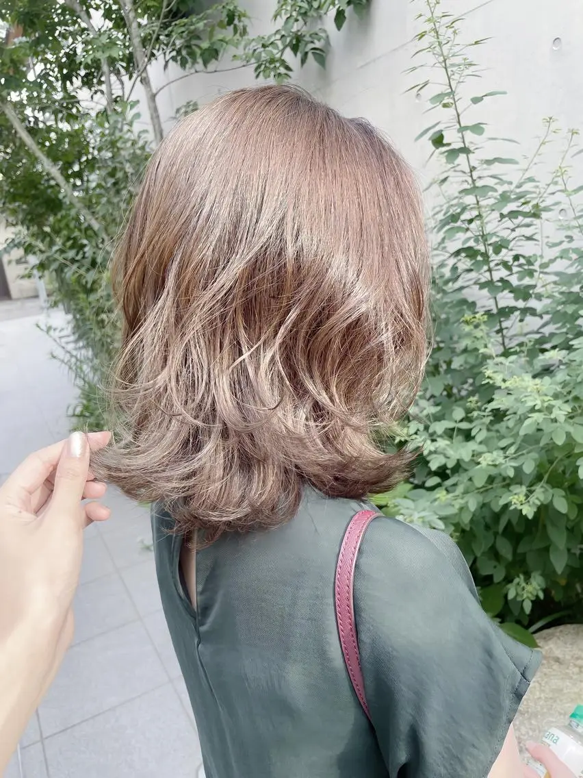 ミディアム カラー カット ヘアカラー トリートメント ご新規様限定 透明感カラーKANAのヘアスタイル