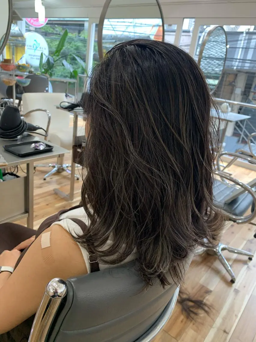 ミディアム カラー ヘアカラー トリートメント Reb_keiji 👑小倉圭司のヘアスタイル