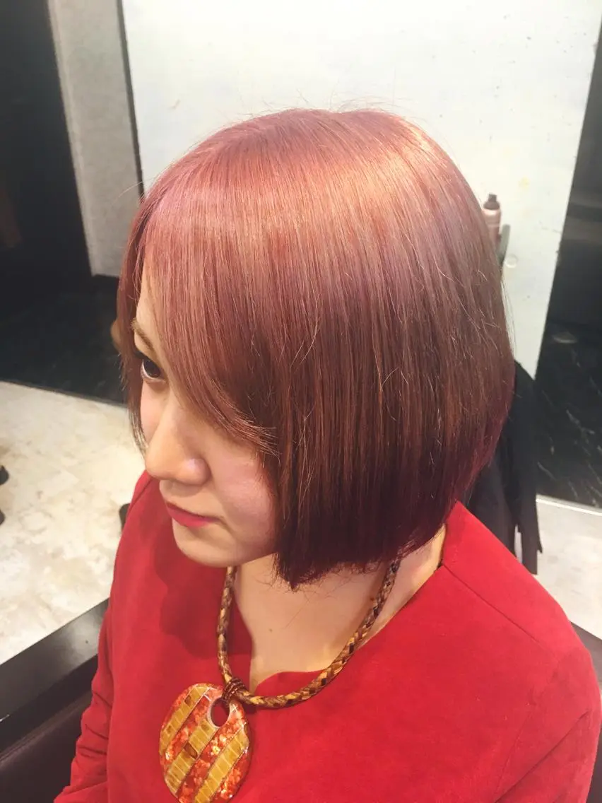 ショート カラー グラデーションカラー ピンクカラー BREK 袋井店のヘアスタイル