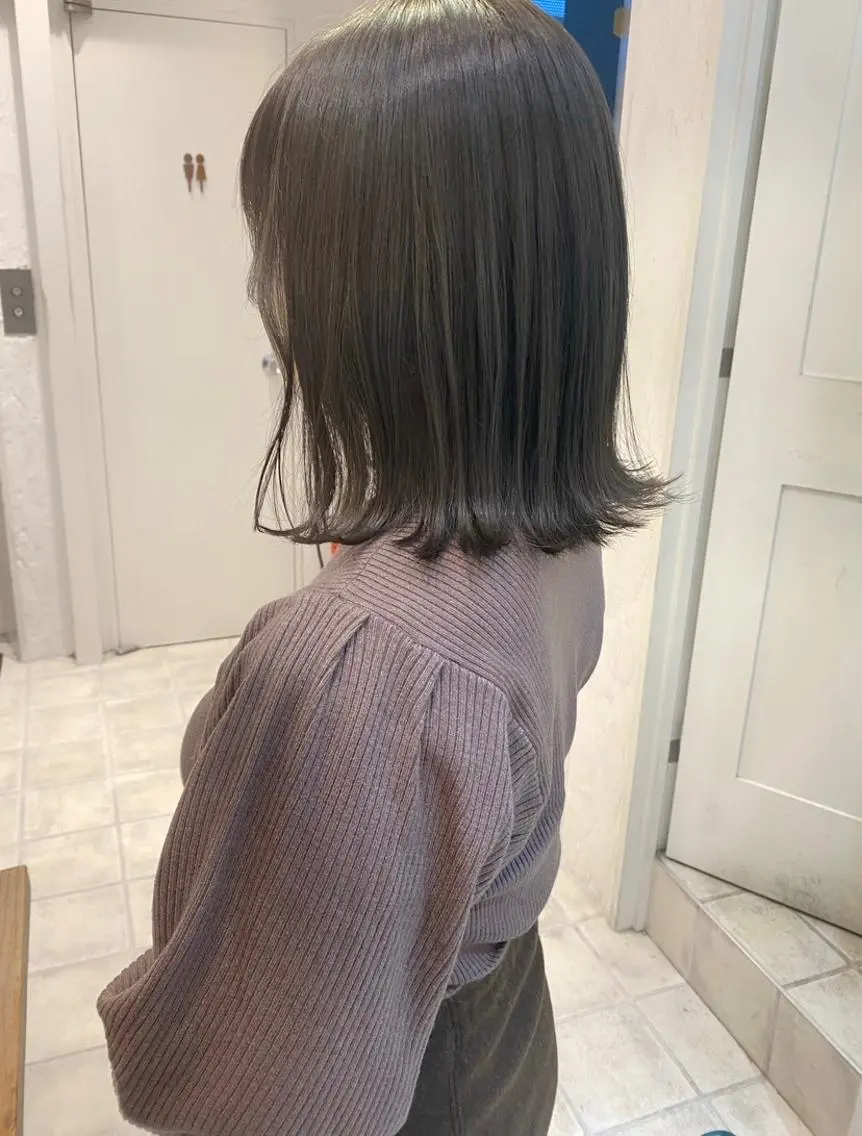 ミディアム カラー 透明感カラー グレージュ シアーグレージュ 🌟アレンジが似合う カラー🌟Rumiのヘアスタイル