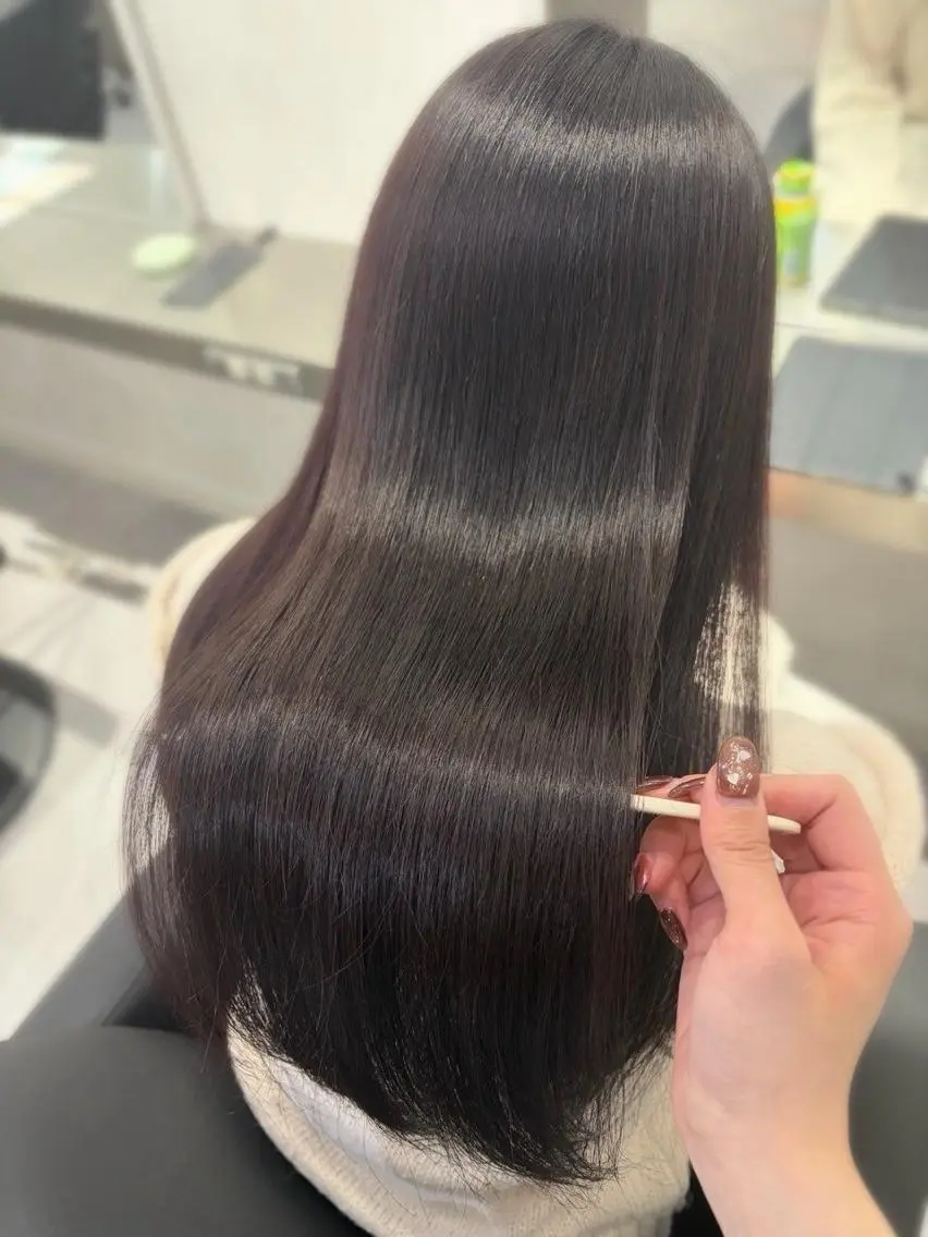 ロング ショートボブ ピンクブラウン ボブ ハイライト 髪質改善 カット ヘアカラー トリートメント N° jemica 札幌のヘアスタイル