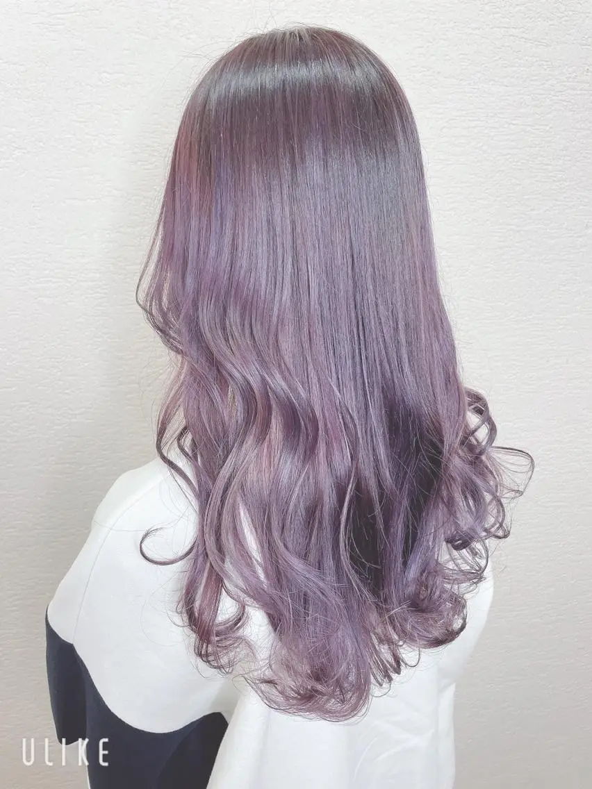 ロング カラー グレージュ バイオレットカラー バイオレットグレージュ カット ヘアカラー トリートメント ❣️モードケイズ塚口 和田一将のヘアスタイル
