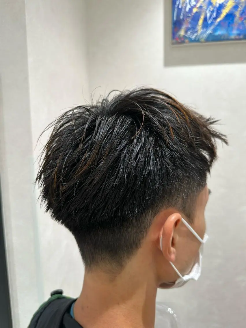 ショート メンズ モヒカン メンズベリーショート ベリーショート ショートヘア 💈原宿指名No.1 センターパート💈のヘアスタイル