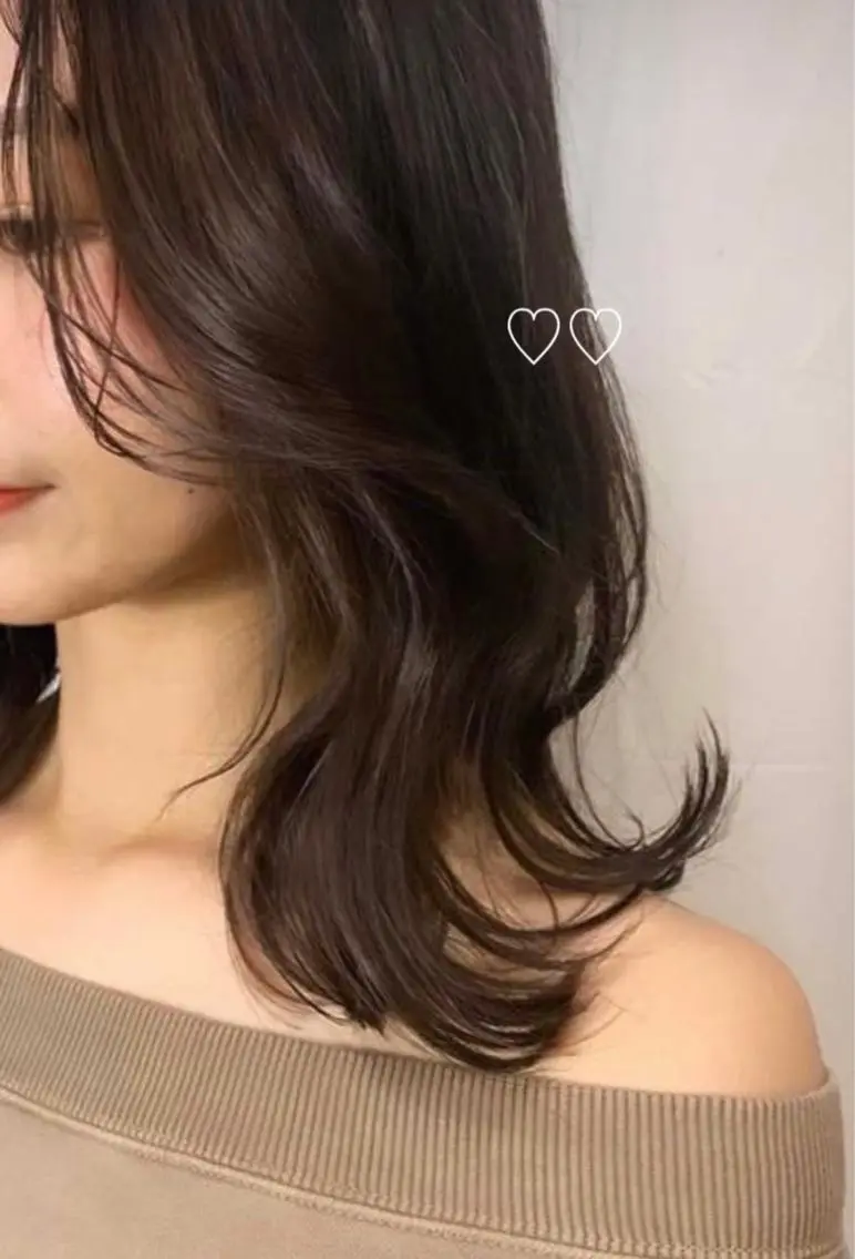 ミディアム カラー ヘアアレンジ 髙塚碧🇰🇷 韓国ヘア🎗️のヘアスタイル