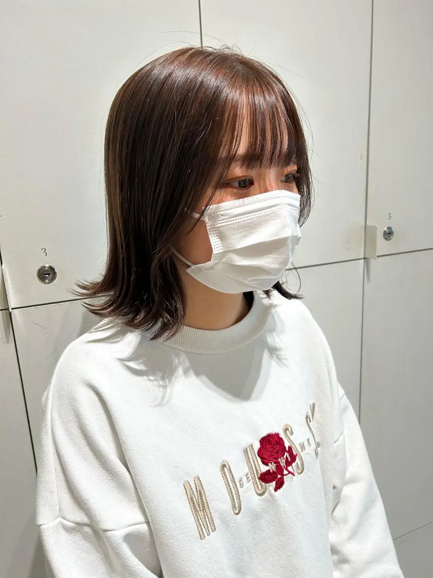 ミディアム カラー ヘアカラー 透明感カラー🫧 nanohaのヘアスタイル