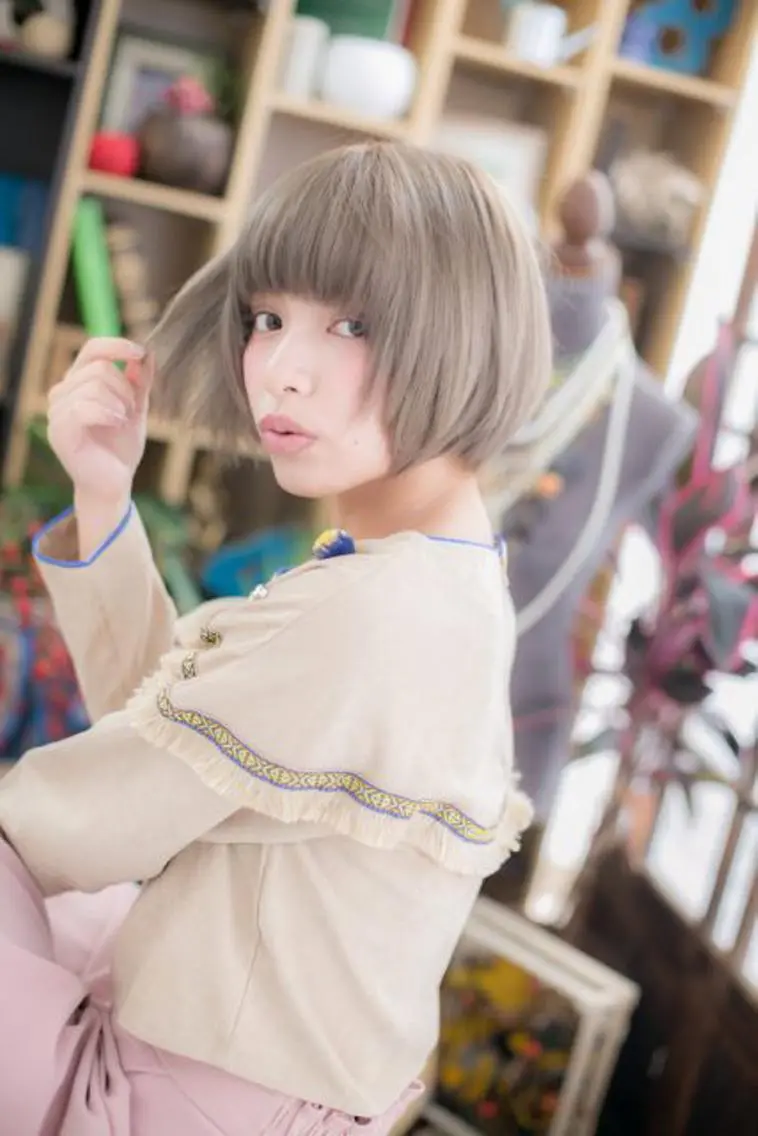 ショート カラー 透明感カラー ハイトーンカラー ボブ カット ヘアカラー トリートメント ヘッドスパ 🍀鶴貝 幸哉🍀のヘアスタイル