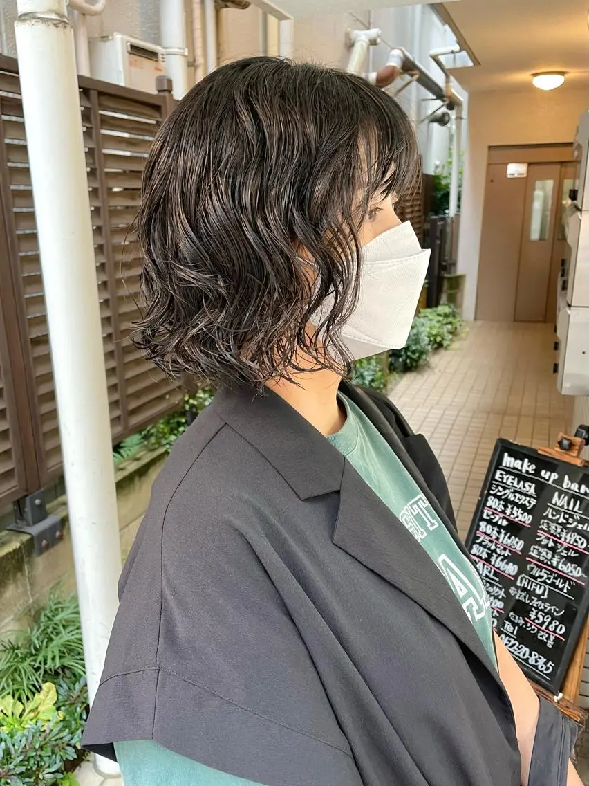 ショート パーマ 髪質改善 縮毛矯正/ レイヤー/銀座/本木のヘアスタイル