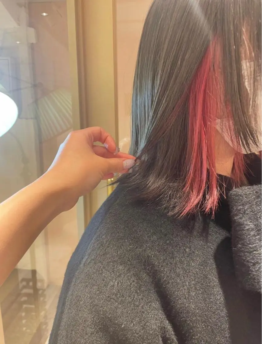 カラー ピンクカラー ヘアカラー 🫧日吉/髪質改善/ 上原ちえみ🫧のヘアスタイル