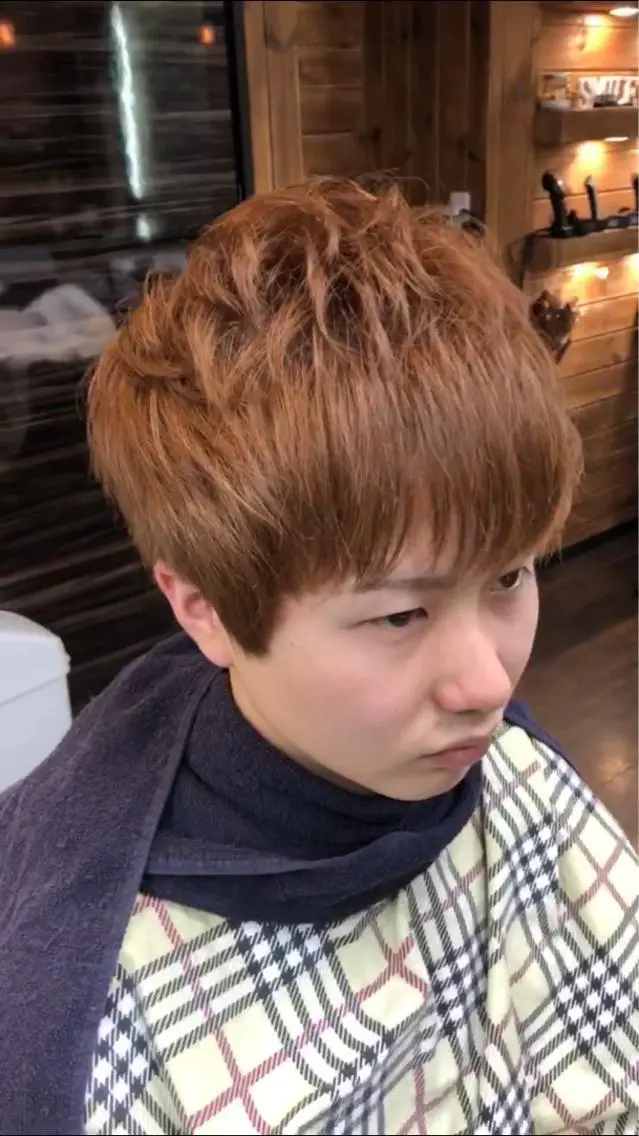 ショート カラー パーマ メンズ 佐藤 優也のヘアスタイル