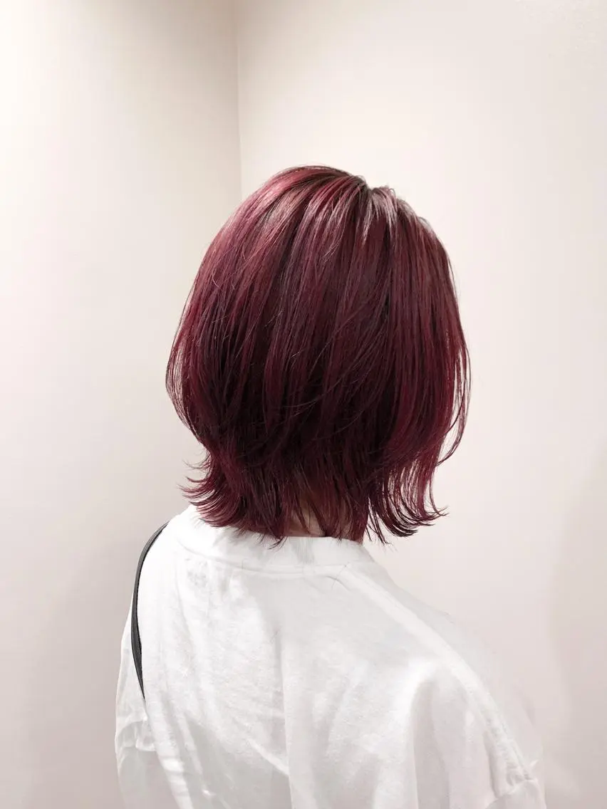 ミディアム カラー ヘアアレンジ カット ヘアカラー トリートメント 山崎 澪 レイヤーカット/大宮のヘアスタイル