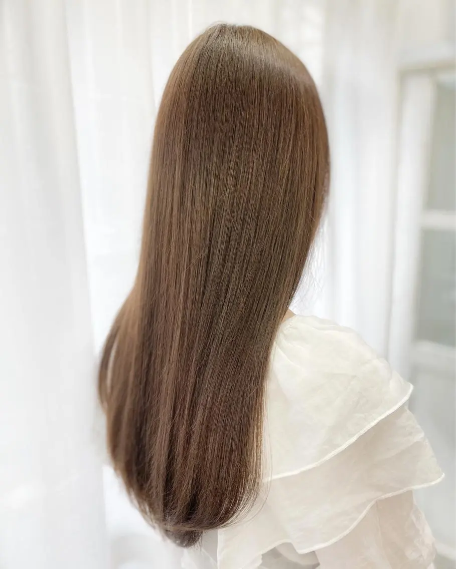 ロング カラー カット ヘアカラー トリートメント ヘアセット 韓国ヘア🤍髪質改善 🇰🇷AKANEのヘアスタイル