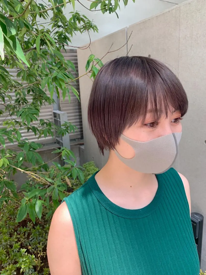 ショート カラー レイヤーカットモデル 募集/藤原一真のヘアスタイル