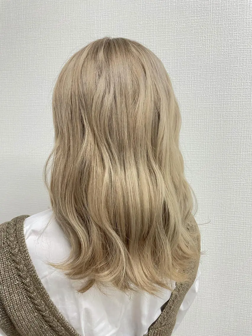 ロング カラー ベージュカラー ホワイトベージュ ヘアカラー ハイトーンカラー 縮毛矯正/ジャックのヘアスタイル
