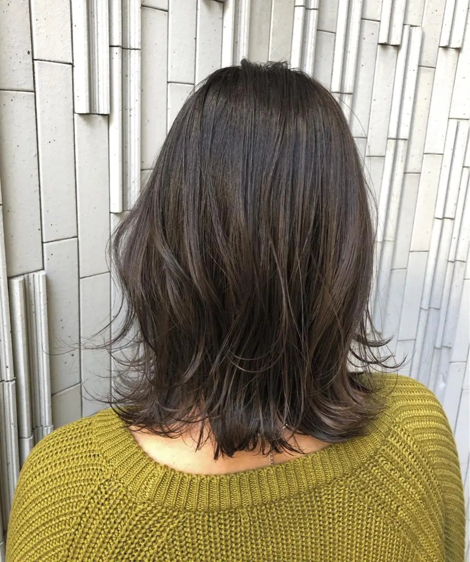 ミディアム カラー ベージュカラー 伸ばしかけ 🍊新宿南口🍊 ERINAのヘアスタイル