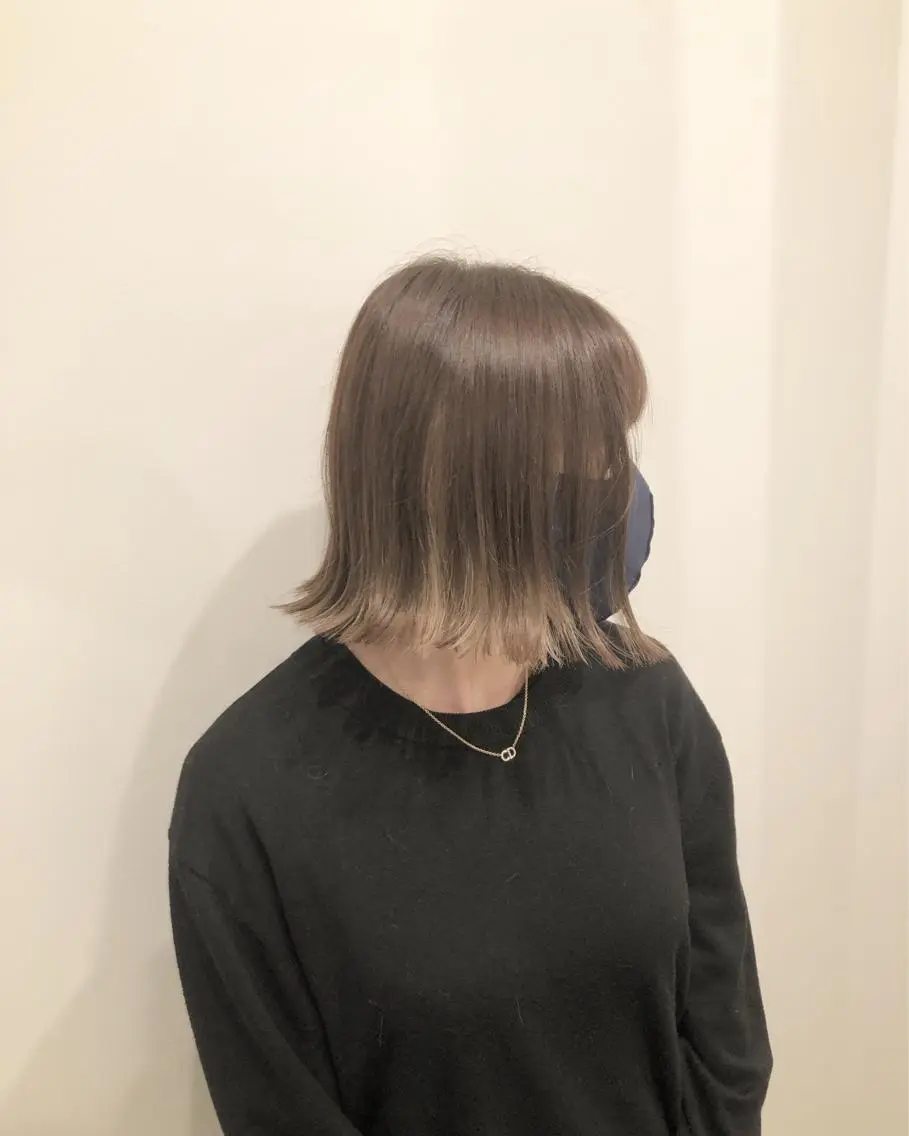 ショート カラー 切りっぱなしボブ ボブ ニュアンスカラー🫧 加納のヘアスタイル