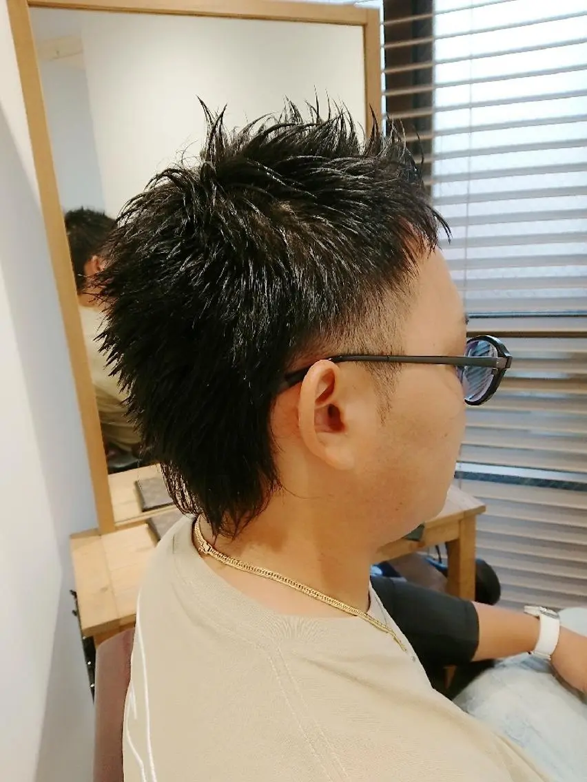 メンズ カット ハイライト⭐️上野 高広のヘアスタイル