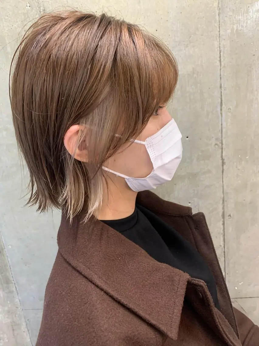 ミディアム カット ヘアカラー 佐々木 健太郎のヘアスタイル