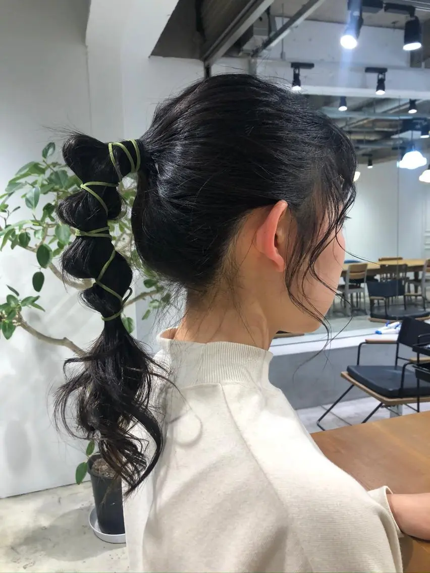 ロング カラー パーマ ヘアアレンジ トリートメント パーマスタイル🔅 sayacaのヘアスタイル