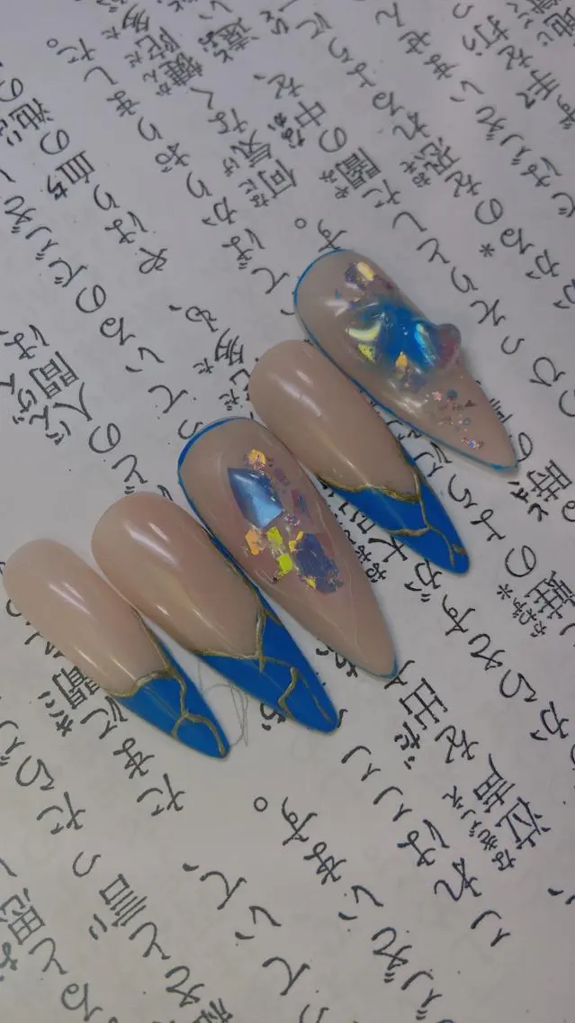 ネイル 長さ出し ジェルネイル HandSnail 座間自宅ネイルサロンのネイルデザイン