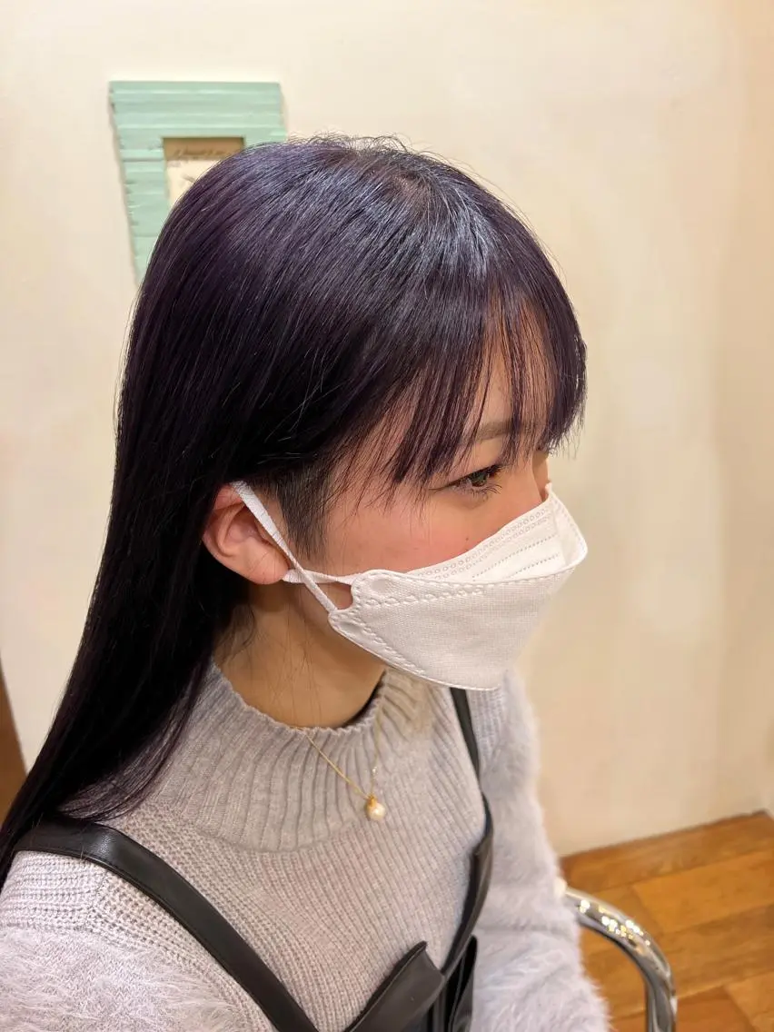 ロング カラー ブリーチ パープルカラー ヘアカラー Shouei  のヘアスタイル