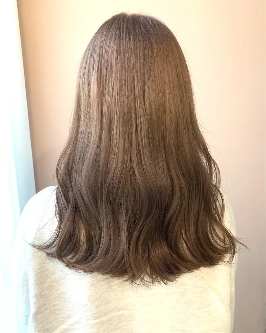 ロング カラー ベージュカラー ブリーチ ココアベージュ カット ヘアカラー トリートメント hubhair レイヤー/透明感のヘアスタイル