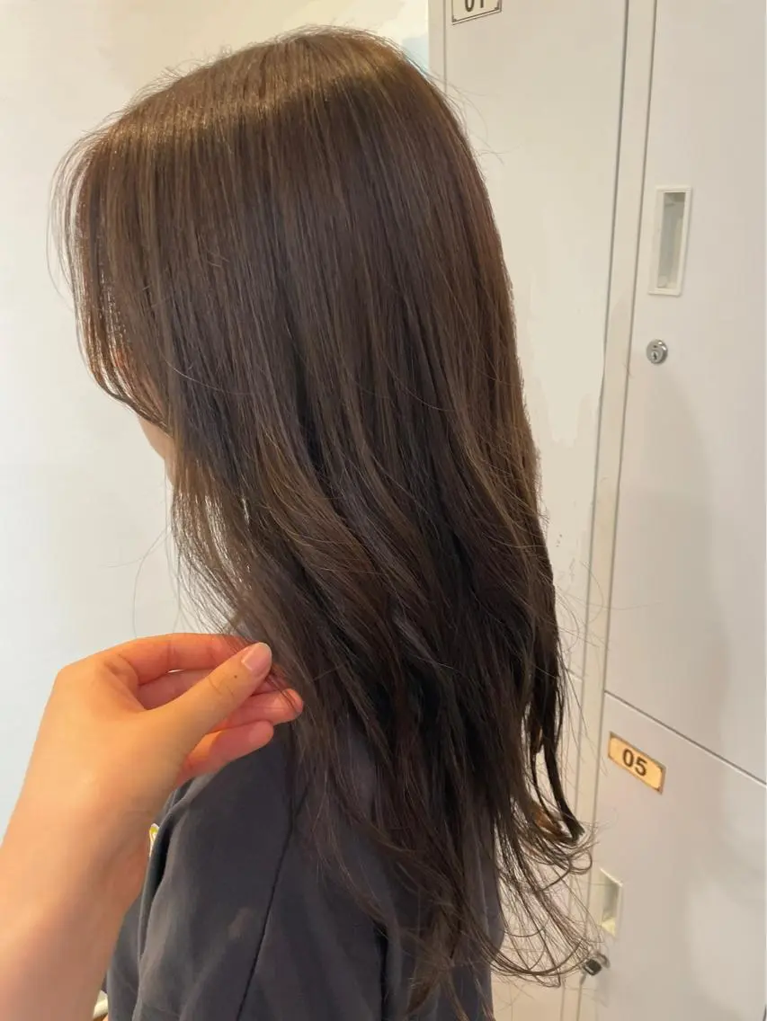 ロング カラー ヘアカラー トリートメント みやした もあのヘアスタイル