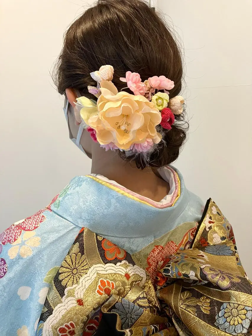 ヘアアレンジ 着物ヘア Hair&Make Nahoのマツエク・マツパデザイン