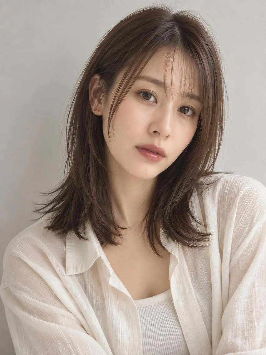 セミロング カラー ブリーチ ケアブリーチ 透明感カラー ダブルカラー イヤリングカラー カット ヘアカラー トリートメント ヘッドスパ "オトナ髪”/ LAKA TOCCAのヘアスタイル