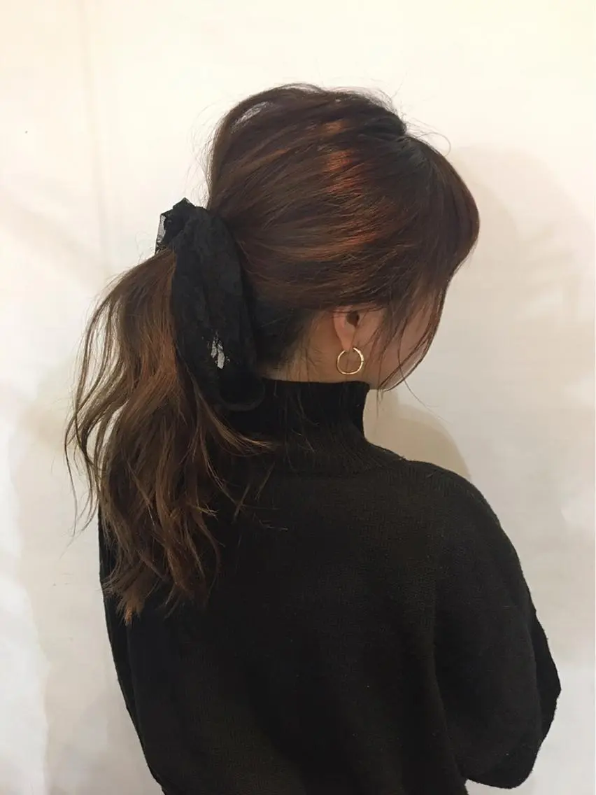 ロング カラー ブラウンカラー ショコラブラウン 狩野 羅夢のヘアスタイル