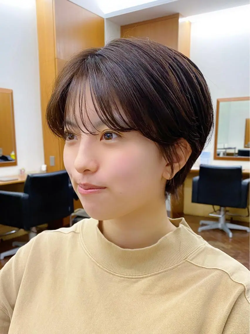 ショート カラー 似合わせレイヤー/ ケアパーマ/高倉のヘアスタイル