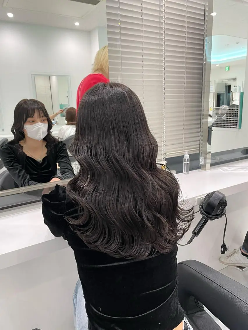 セミロング カラー ヘアアレンジ グレージュ 髪質改善/美髪矯正 艶髪/Takutoのヘアスタイル