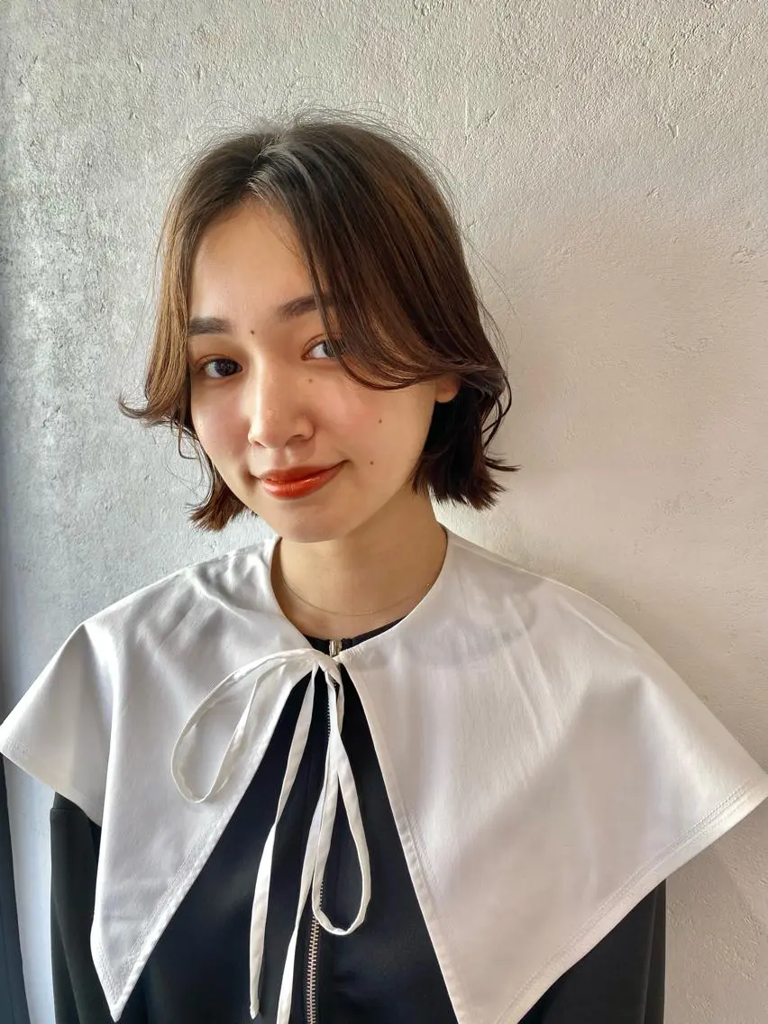 ミディアム カラー カット ヘアカラー トリートメント ヒラノホナミ 🫧透ける艶髪🫧のヘアスタイル
