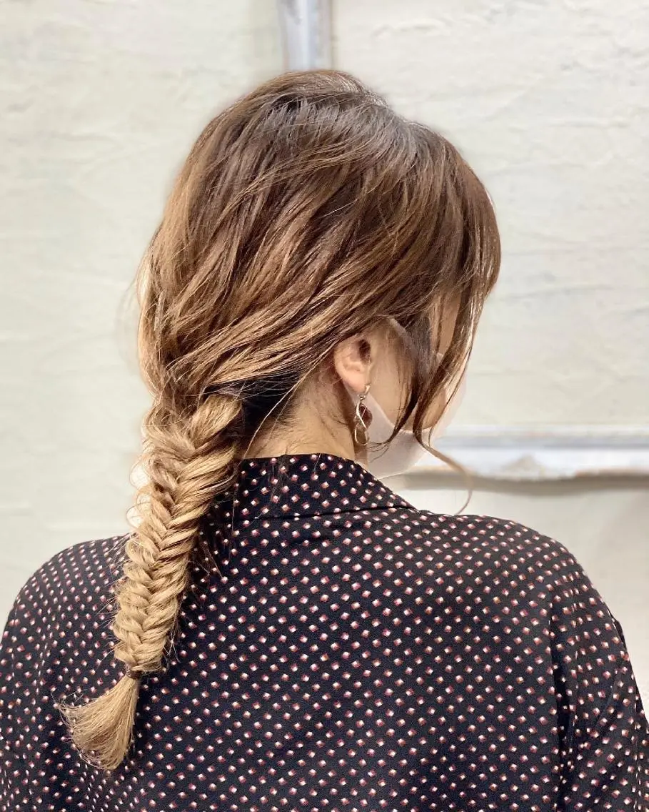 セミロング ヘアアレンジ HIKARI＠ Ruheplatzのヘアスタイル