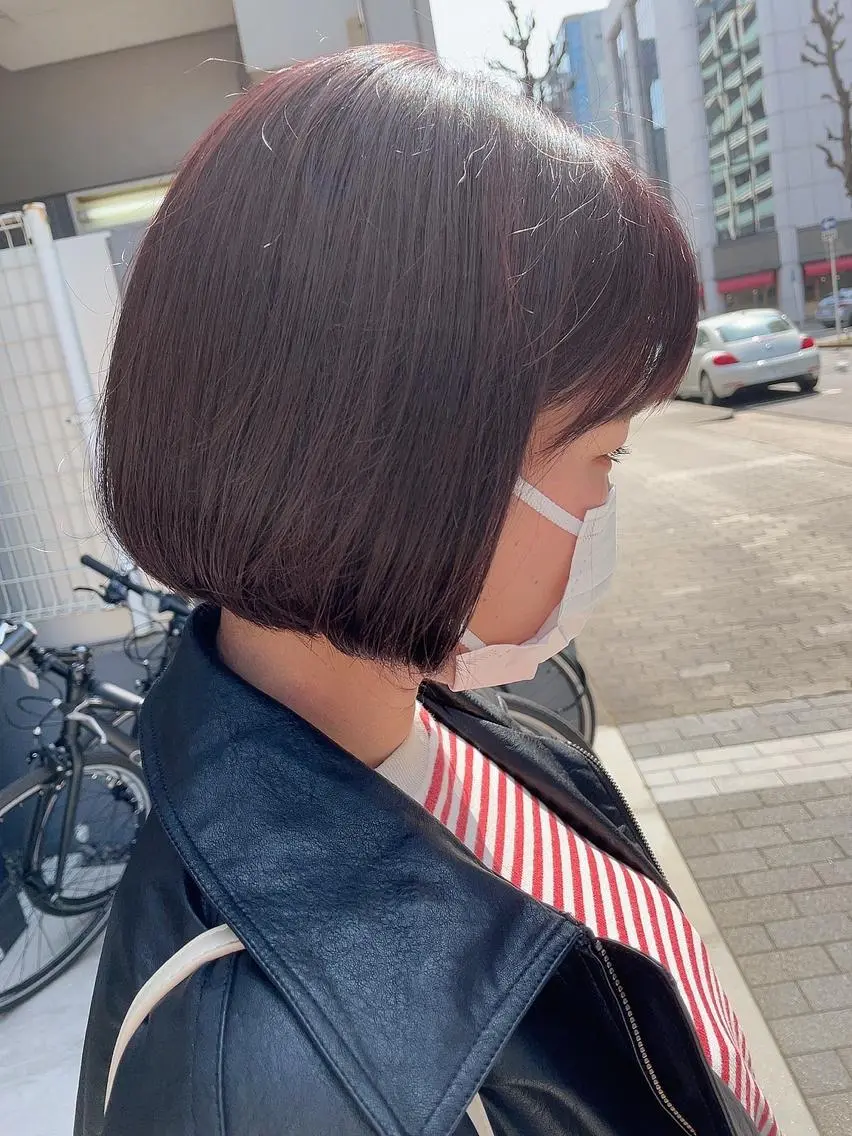 ショート ボブ カット トリートメント 天野 優美のヘアスタイル