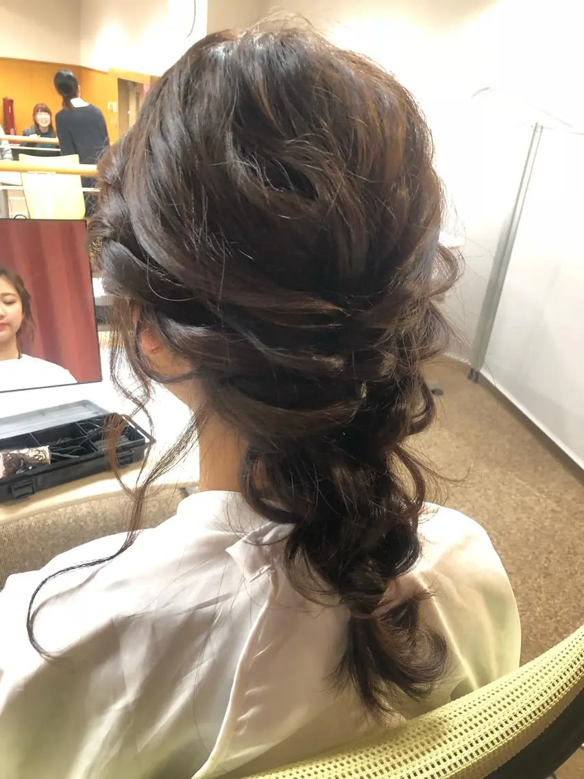 セミロング ヘアアレンジ 🎀ヘアセット/艶髪 /はやしほのか🎀のヘアスタイル