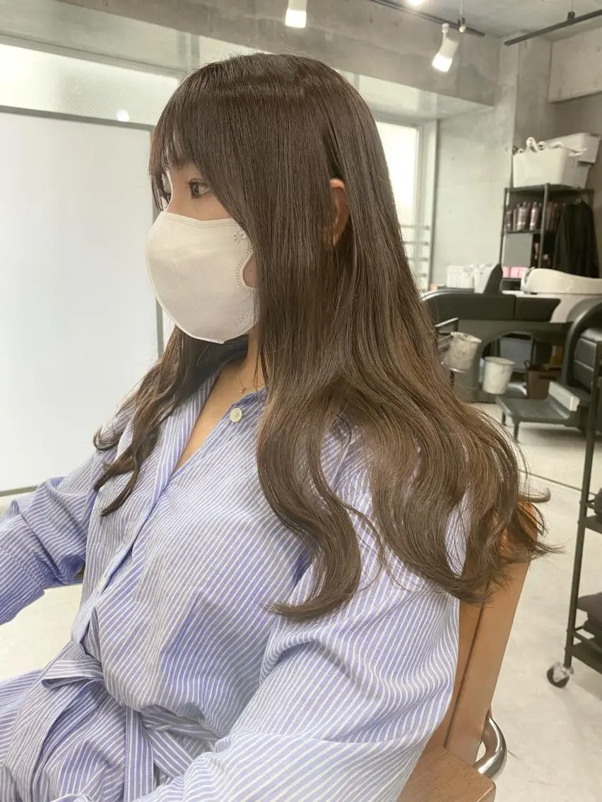 セミロング カラー ヘアアレンジ 🌷FUKA🌷 まろやかハイトーンのヘアスタイル