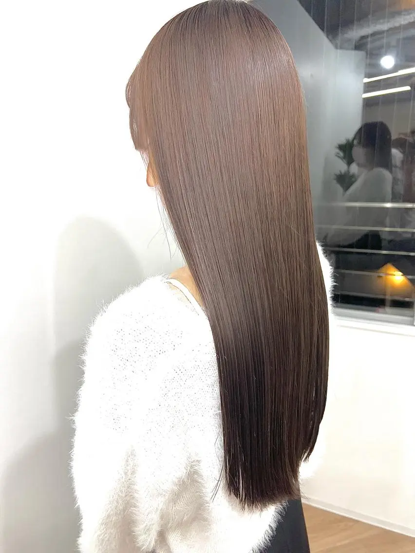 ロング カラー アッシュ ベージュカラー 黒髪 ブリーチ ブロンド ヘアカラー エクステ ユウハウス/ ryousukeのヘアスタイル