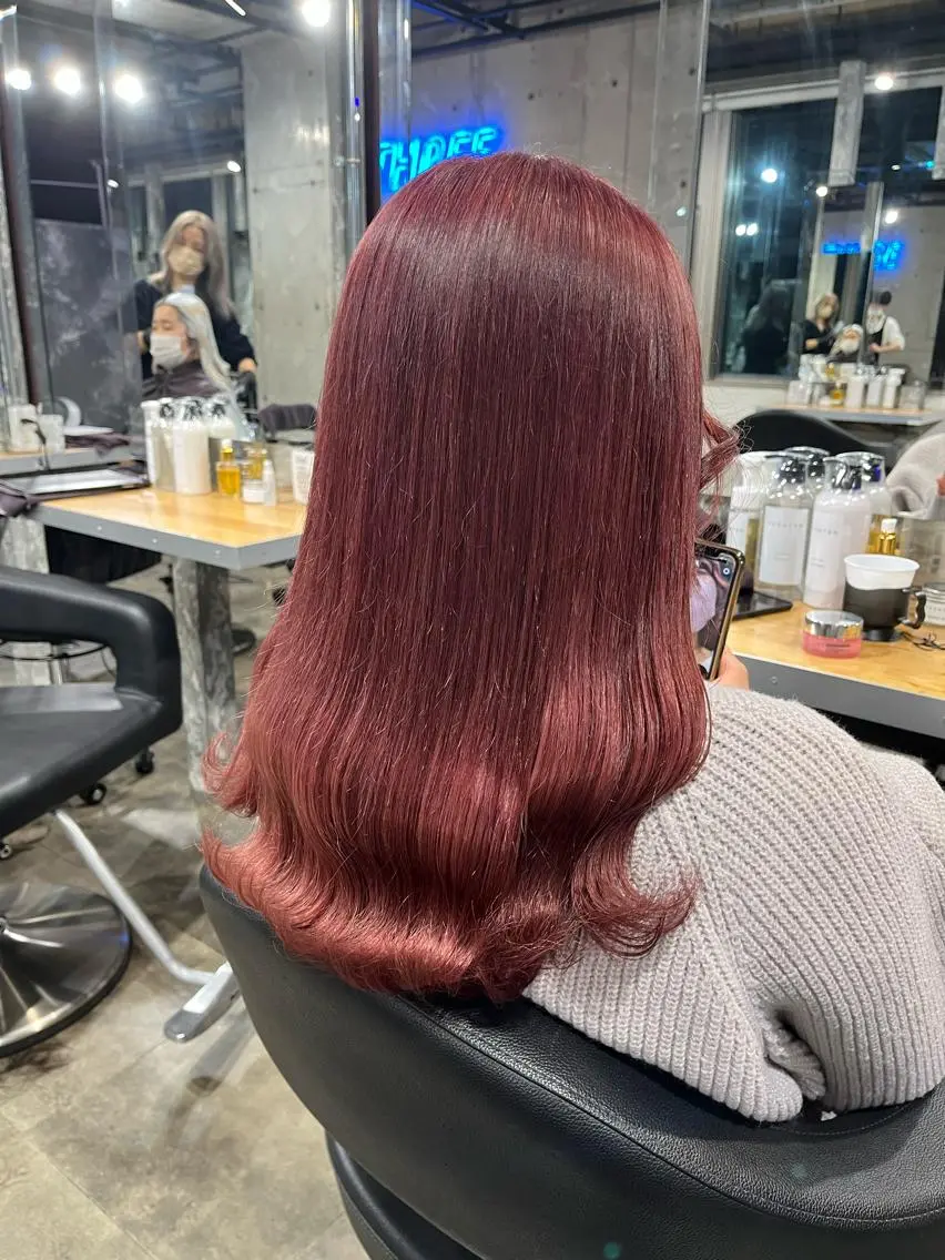 セミロング ヘアカラー トリートメント ヘッドスパ ヘアセット 🪞透明感カラー🫧 縮毛矯正🥇かずきのヘアスタイル