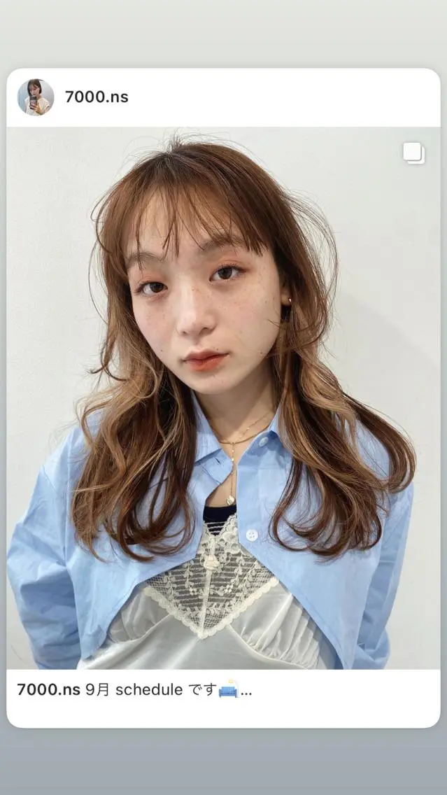 ロング サトウ ナナのヘアスタイル