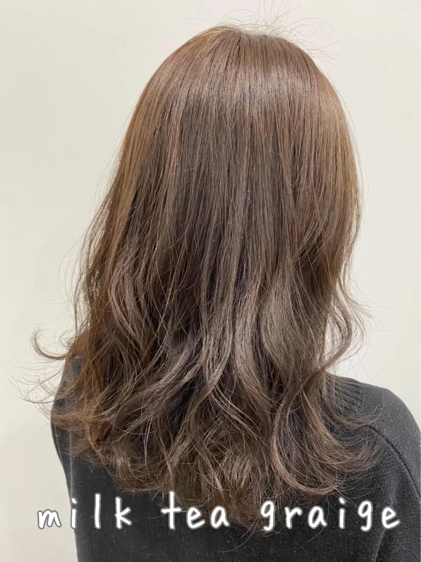 ミディアム カラー パーマ ヘアアレンジ 🩶透髪×モテ髪🩶 FRUITS🏹🩶のヘアスタイル