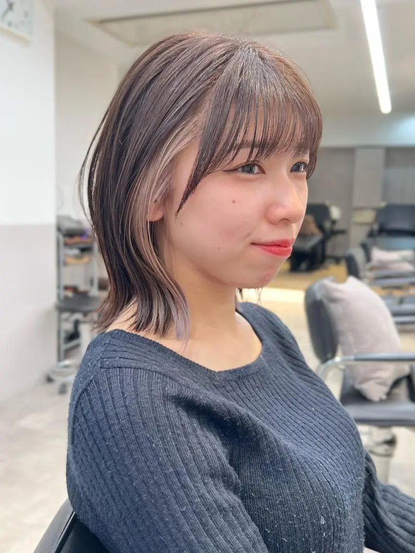 ショート カラー イヤリングカラー ボブ 夏山 秀憲のヘアスタイル