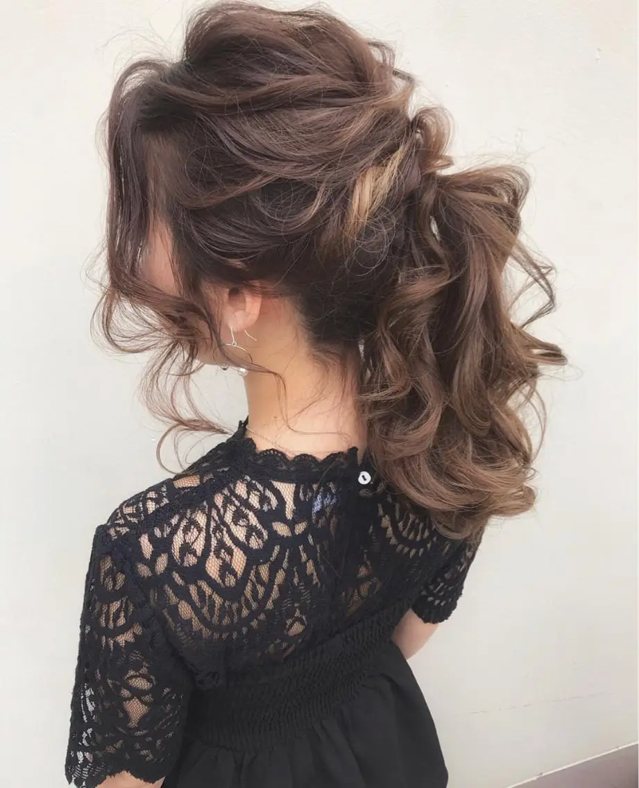 セミロング カラー ヘアアレンジ ヘアセット ハイライト、レイヤー カット/西梅田/中西のヘアスタイル