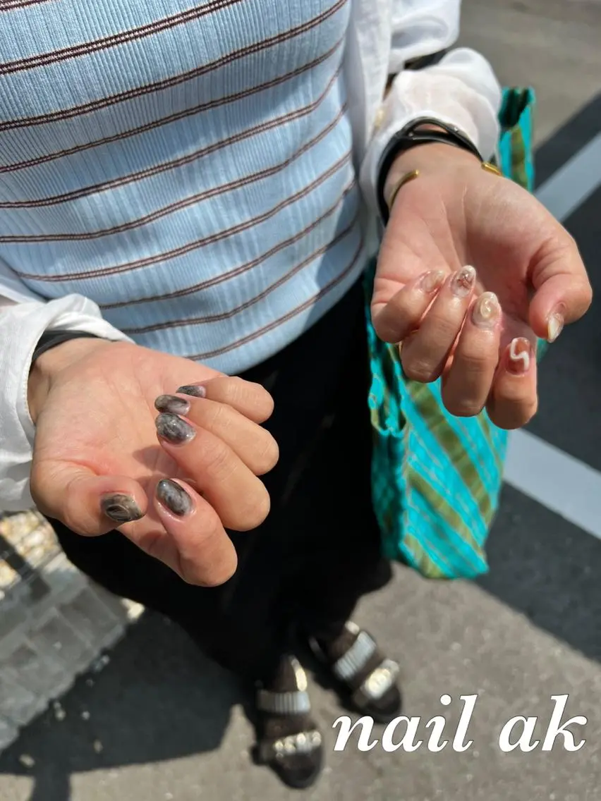 ネイル ニュアンスネイル ハンドネイル ak nail .のネイルデザイン