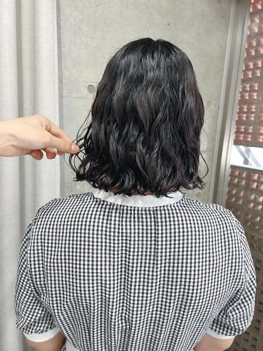 パーマ カット パーマ トリートメント ボブパーマコテ巻き風 パーマNo1深江秀平のヘアスタイル