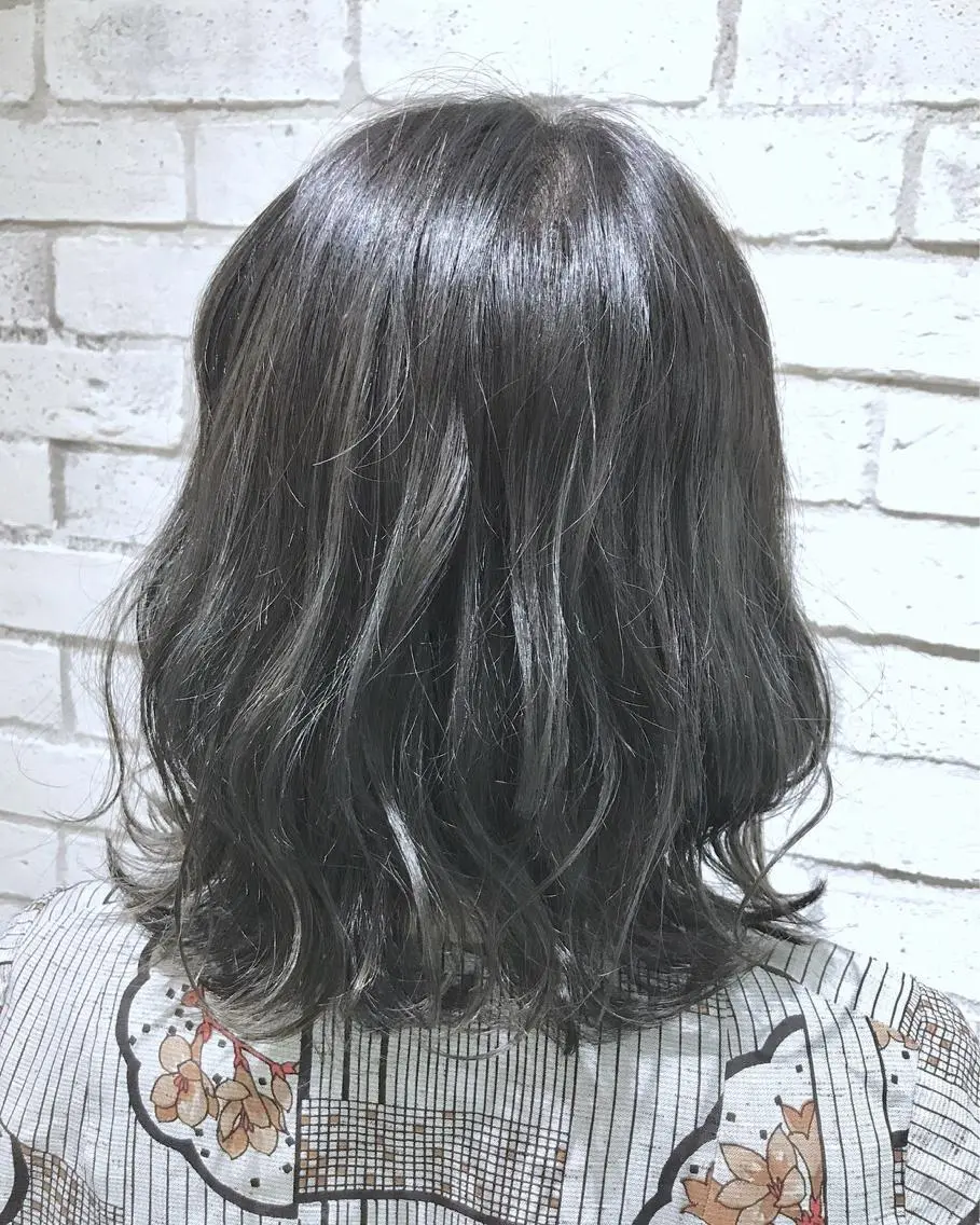 ミディアム カラー パーマ ヘアアレンジ ブルーカラー ブルージュ カット ヘアカラー トリートメント 縮毛矯正/美髪 髪質改善/石田幸輔のヘアスタイル
