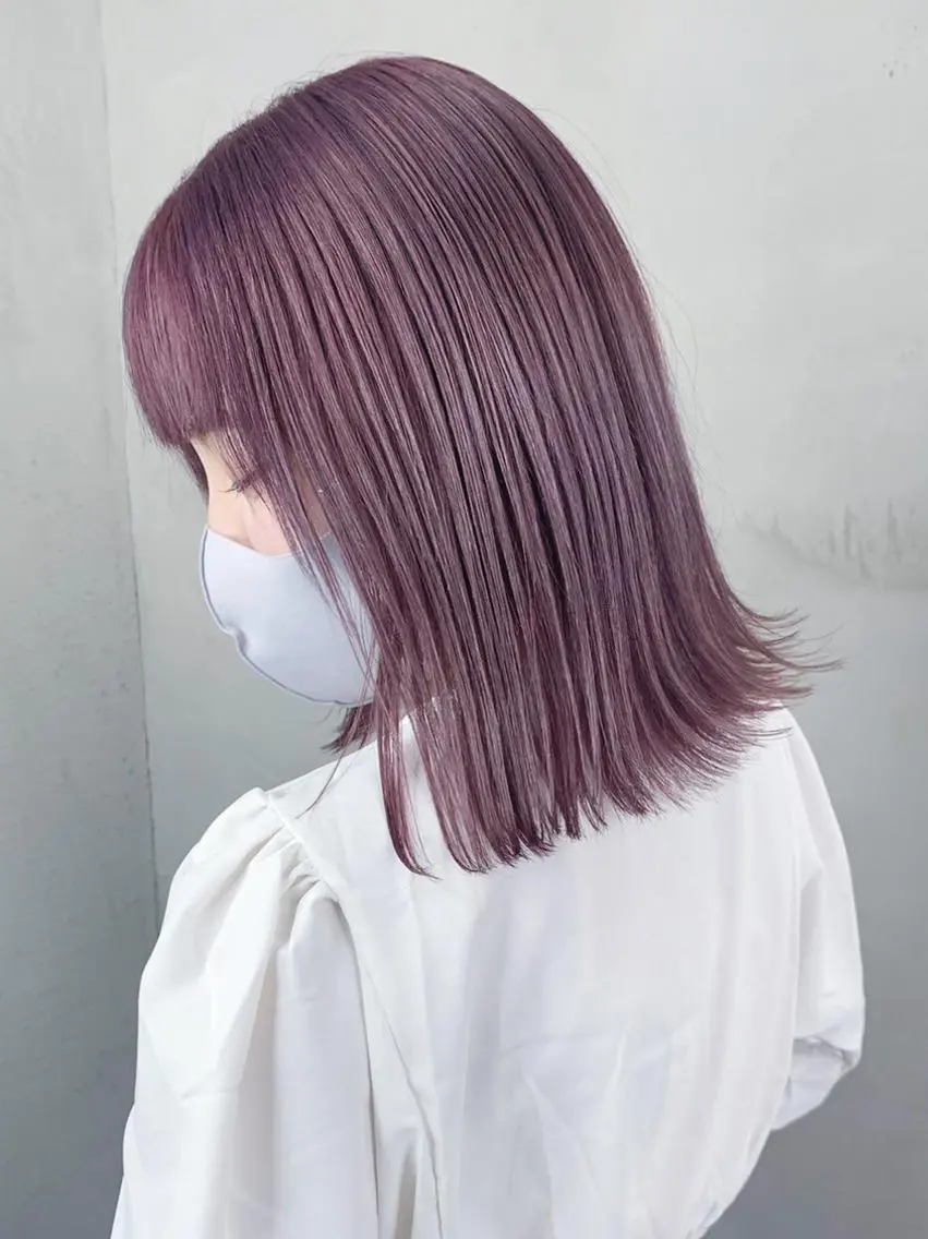ミディアム カラー パーマ ヘアアレンジ ラベンダーカラー ITbyALBUM 浦和店のヘアスタイル